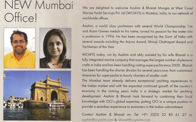 Read more about the article Ocean Independence’s New India Office – West Coast Marine Yacht Services Pvt Ltd.